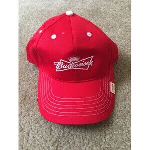 K-Products Headwear Men's Adjustable Strapback Hat Cap "Budweiser" Red